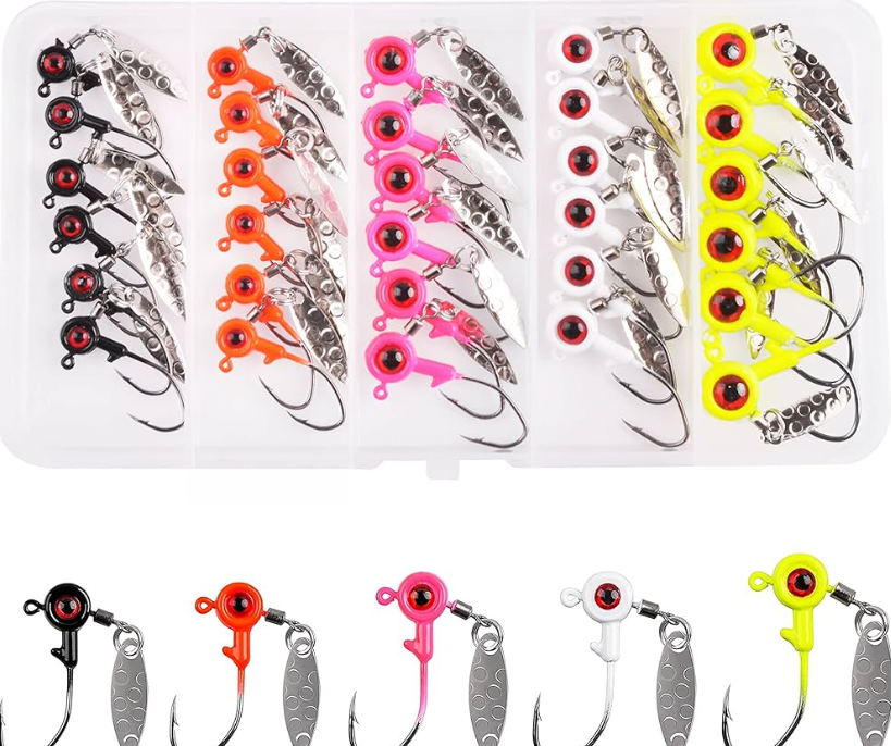 small colorful jigs used for crappie fishing techniques