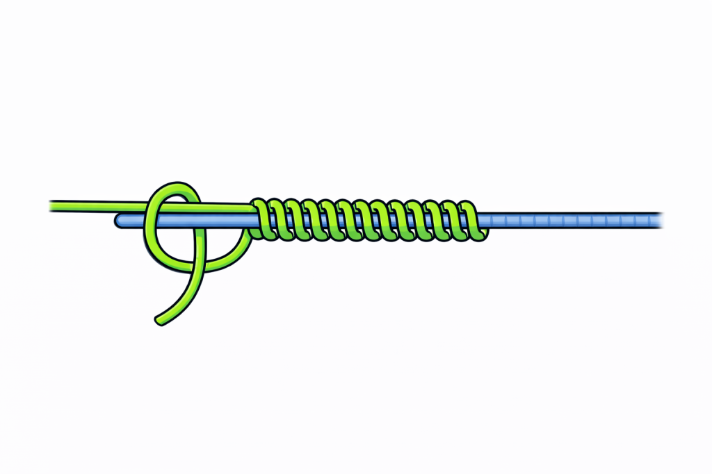 fg knot braid to leader fishing knot connection diagram